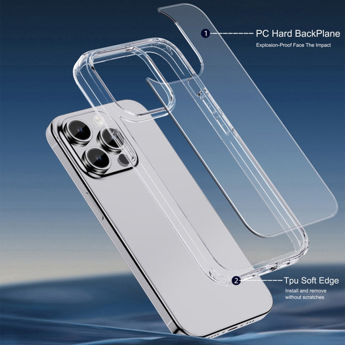 Funda transparente para teléfono iPAKY Hanguang Series TPU+PC, For iPhone 15 Pro Max, For iPhone 15 Pro, For iPhone 15 Plus, For iPhone 15