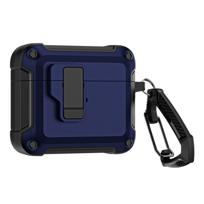 Funda protectora para auriculares inalámbricos Bluetooth de TPU + PC con bloqueo y gancho de interruptor, For AirPods 3