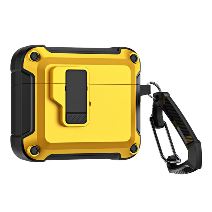 Funda protectora para auriculares inalámbricos Bluetooth de TPU + PC con bloqueo y gancho de interruptor, For AirPods 3