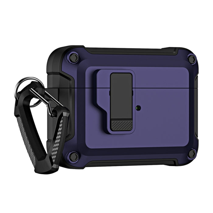 Funda protectora para auriculares inalámbricos Bluetooth de TPU + PC con bloqueo y gancho de interruptor, For AirPods Pro 2