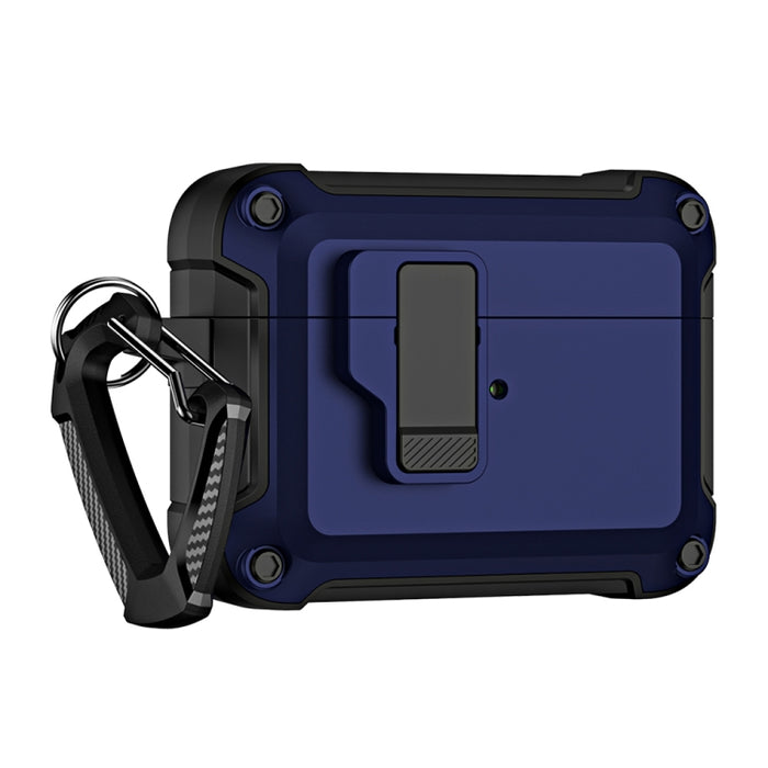 Funda protectora para auriculares inalámbricos Bluetooth de TPU + PC con bloqueo y gancho de interruptor, For AirPods Pro 2