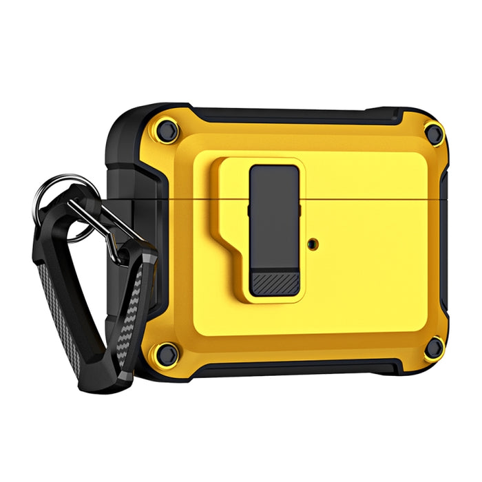 Funda protectora para auriculares inalámbricos Bluetooth de TPU + PC con bloqueo y gancho de interruptor, For AirPods Pro 2