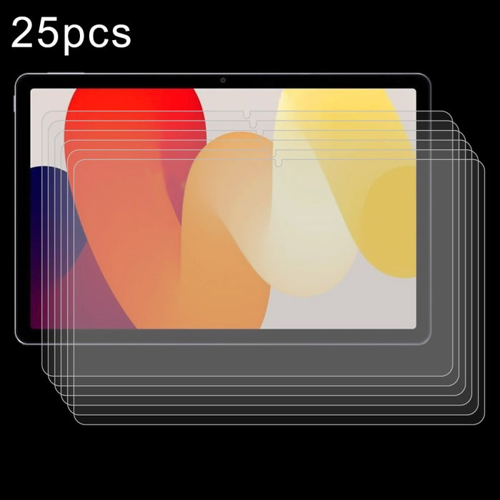 Película de vidrio templado a prueba de explosiones de 25 piezas 9H 0,3 mm, For Redmi Pad 2 SE 9.7 inch 2026, For Xiaomi Pad Mini/Redmi K Pad/Poco F Pad, For Redmi K Pad 2 8.8 inch 2026, For Xiaomi Pad 8/8 Pro/7/7 Pro/Poco Pad X1                       ...