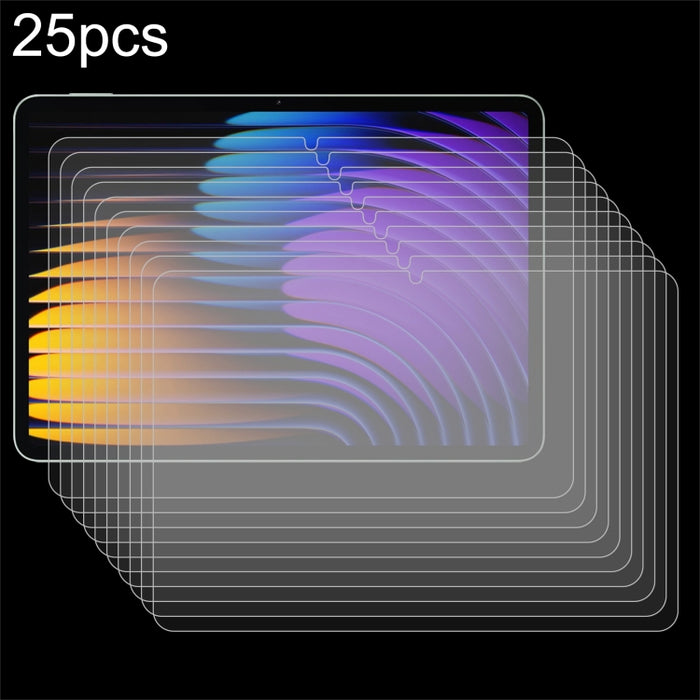 Película de vidrio templado a prueba de explosiones de 25 piezas 9H 0,3 mm, For Redmi Pad 2 SE 9.7 inch 2026, For Xiaomi Pad Mini/Redmi K Pad/Poco F Pad, For Redmi K Pad 2 8.8 inch 2026, For Xiaomi Pad 8/8 Pro/7/7 Pro/Poco Pad X1                       ...