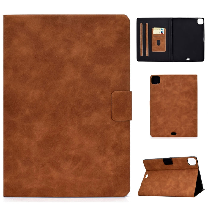 Estuche de cuero con tapa horizontal con textura de piel de vaca con soporte y ranuras para tarjetas y función de suspensión / activación, For iPad Pro 11 (2020) & (2018), For iPad 10.2 / Air (2019) / Pro 10.5, For iPad mini 5 / 4 / 3 / 2 / 1          ...
