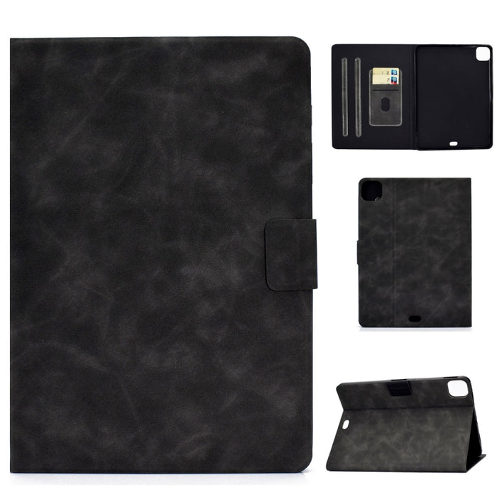 Estuche de cuero con tapa horizontal con textura de piel de vaca con soporte y ranuras para tarjetas y función de suspensión / activación, For iPad Pro 11 (2020) & (2018), For iPad 10.2 / Air (2019) / Pro 10.5, For iPad mini 5 / 4 / 3 / 2 / 1          ...