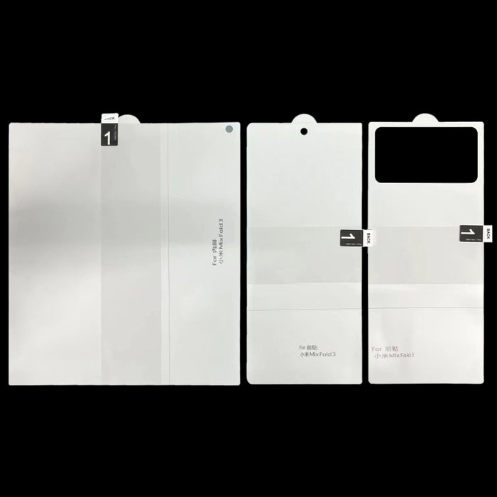 Protector de pantalla completa Película de hidrogel de pantalla grande + frontal + trasera a prueba de explosiones, For Xiaomi Mix Fold 3