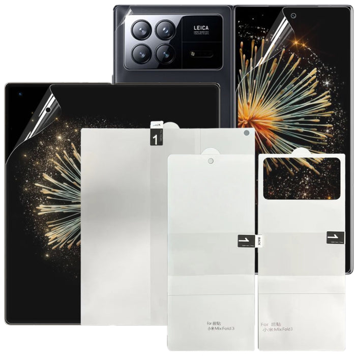 Protector de pantalla completa Película de hidrogel de pantalla grande + frontal + trasera a prueba de explosiones, For Xiaomi Mix Fold 3
