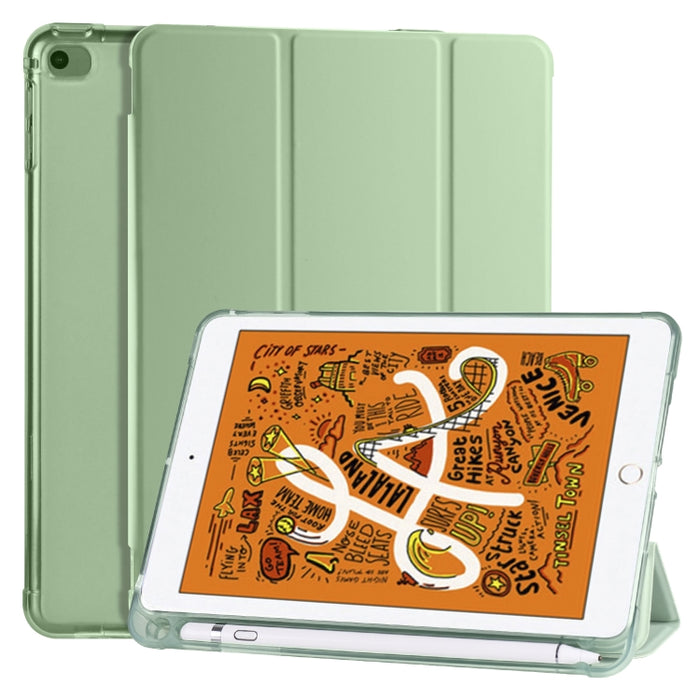 Funda de cuero de PU con 3 pliegues horizontales + estuche de TPU a prueba de golpes con soporte y ranura para bolígrafo