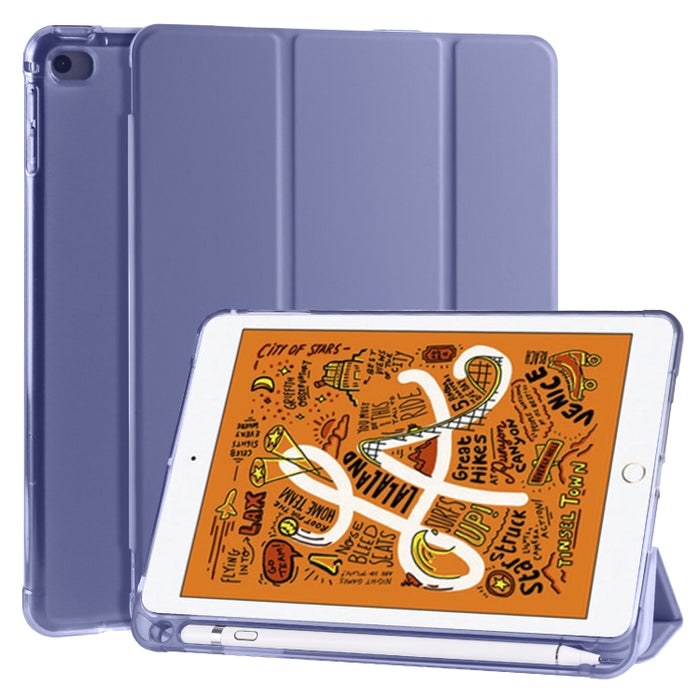 Funda de cuero de PU con 3 pliegues horizontales + estuche de TPU a prueba de golpes con soporte y ranura para bolígrafo