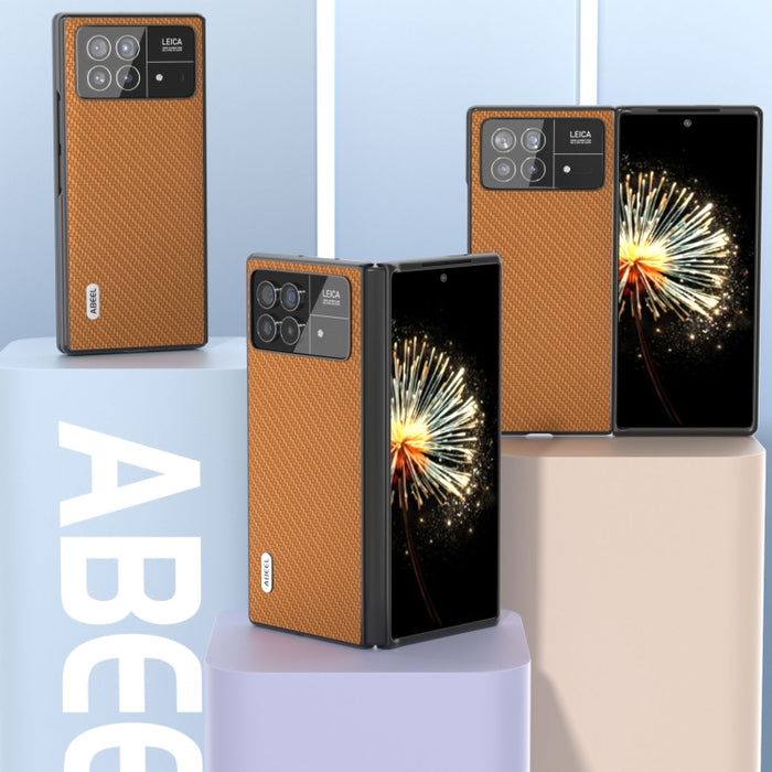 Funda protectora para teléfono con textura de fibra de carbono ABEEL, For Xiaomi Mix Fold 3