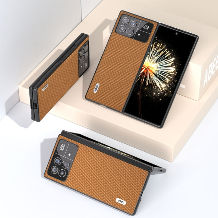 Funda protectora para teléfono con textura de fibra de carbono ABEEL, For Xiaomi Mix Fold 3