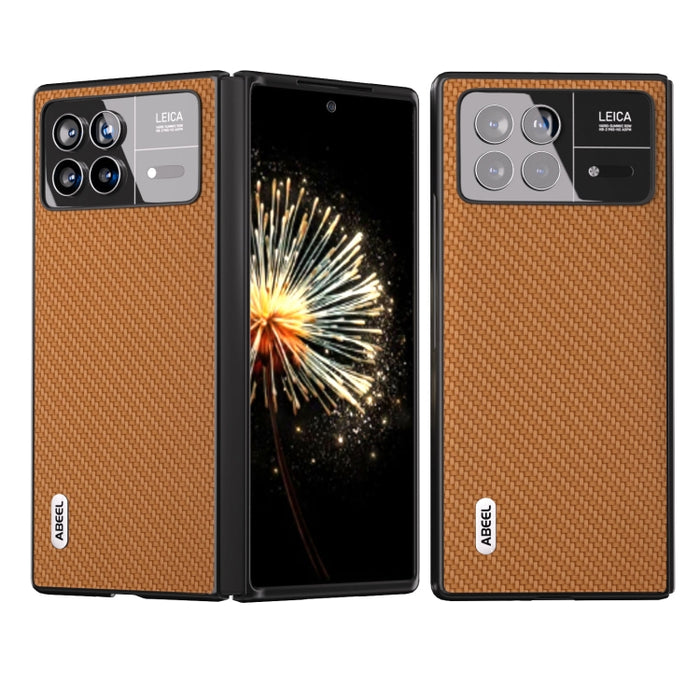 Funda protectora para teléfono con textura de fibra de carbono ABEEL, For Xiaomi Mix Fold 3