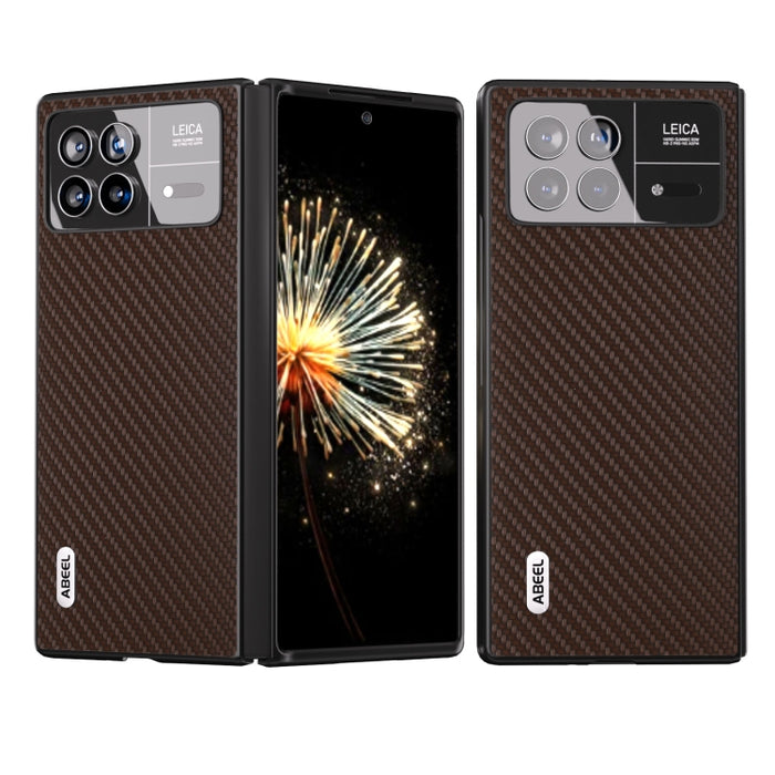 Funda protectora para teléfono con textura de fibra de carbono ABEEL, For Xiaomi Mix Fold 3