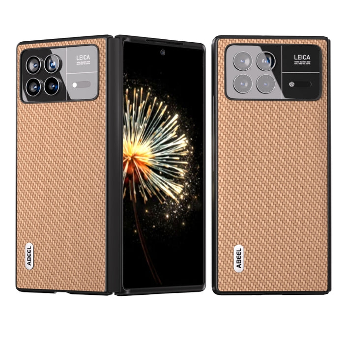 Funda protectora para teléfono con textura de fibra de carbono ABEEL, For Xiaomi Mix Fold 3