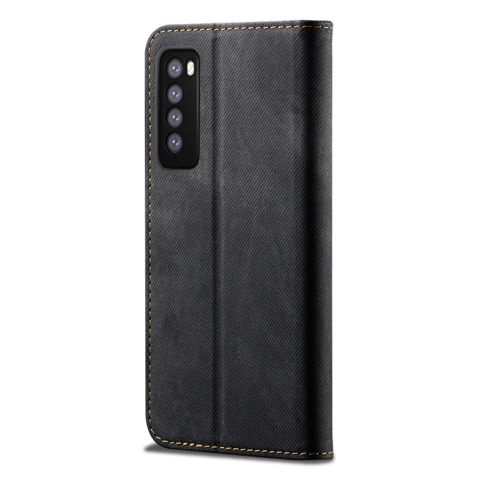 Estuche de cuero con tapa horizontal de estilo casual de textura de mezclilla con soporte y ranuras para tarjetas y billetera, For Huawei Nova 7, For Huawei Nova 7 Pro, For Huawei Nova 7 SE / P40 Lite 5G, For Huawei P Smart(2020), For Huawei Y5P       ...