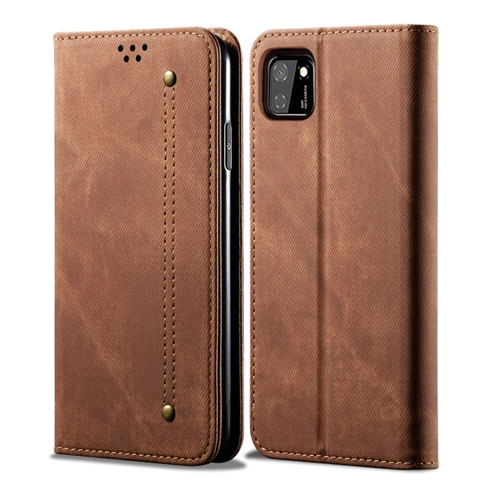 Estuche de cuero con tapa horizontal de estilo casual de textura de mezclilla con soporte y ranuras para tarjetas y billetera, For Huawei Nova 7, For Huawei Nova 7 Pro, For Huawei Nova 7 SE / P40 Lite 5G, For Huawei P Smart(2020), For Huawei Y5P       ...