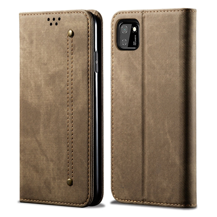 Estuche de cuero con tapa horizontal de estilo casual de textura de mezclilla con soporte y ranuras para tarjetas y billetera, For Huawei Nova 7, For Huawei Nova 7 Pro, For Huawei Nova 7 SE / P40 Lite 5G, For Huawei P Smart(2020), For Huawei Y5P       ...
