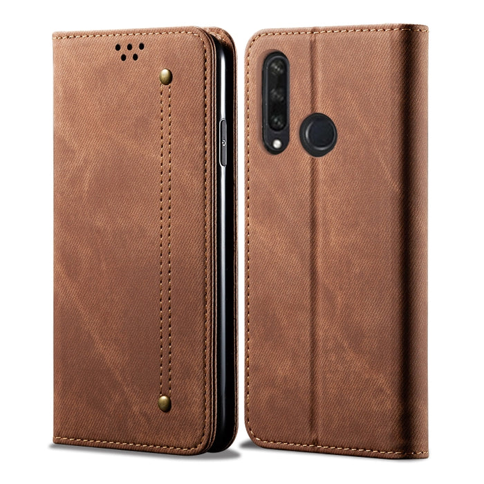 Estuche de cuero con tapa horizontal de estilo casual de textura de mezclilla con soporte y ranuras para tarjetas y billetera, For Huawei Nova 7, For Huawei Nova 7 Pro, For Huawei Nova 7 SE / P40 Lite 5G, For Huawei P Smart(2020), For Huawei Y5P       ...