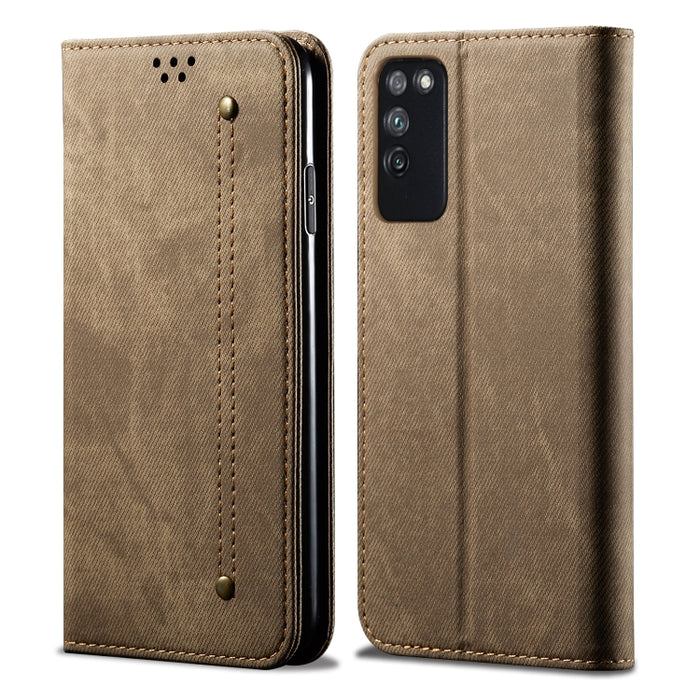 Estuche de cuero con tapa horizontal de estilo casual de textura de mezclilla con soporte y ranuras para tarjetas y billetera, For Huawei Nova 7, For Huawei Nova 7 Pro, For Huawei Nova 7 SE / P40 Lite 5G, For Huawei P Smart(2020), For Huawei Y5P       ...