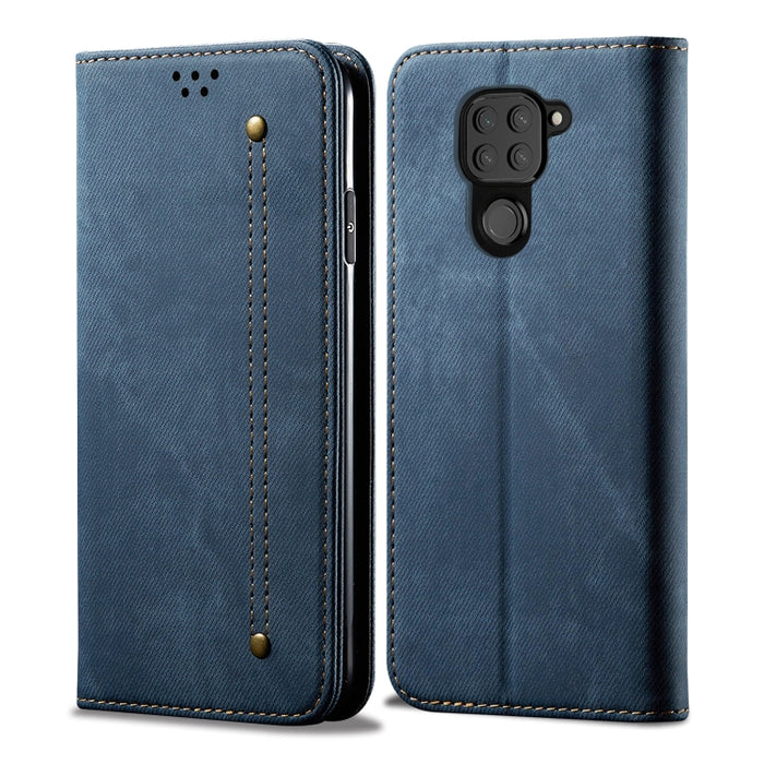 Estuche de cuero con tapa horizontal de estilo casual de textura de mezclilla con soporte y ranuras para tarjetas y billetera, For Huawei Nova 7, For Huawei Nova 7 Pro, For Huawei Nova 7 SE / P40 Lite 5G, For Huawei P Smart(2020), For Huawei Y5P       ...
