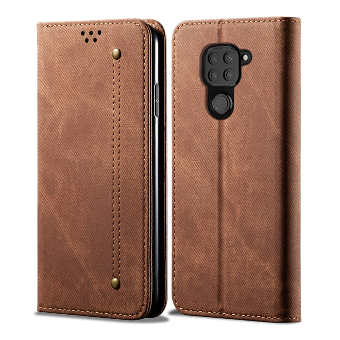 Estuche de cuero con tapa horizontal de estilo casual de textura de mezclilla con soporte y ranuras para tarjetas y billetera, For Huawei Nova 7, For Huawei Nova 7 Pro, For Huawei Nova 7 SE / P40 Lite 5G, For Huawei P Smart(2020), For Huawei Y5P       ...