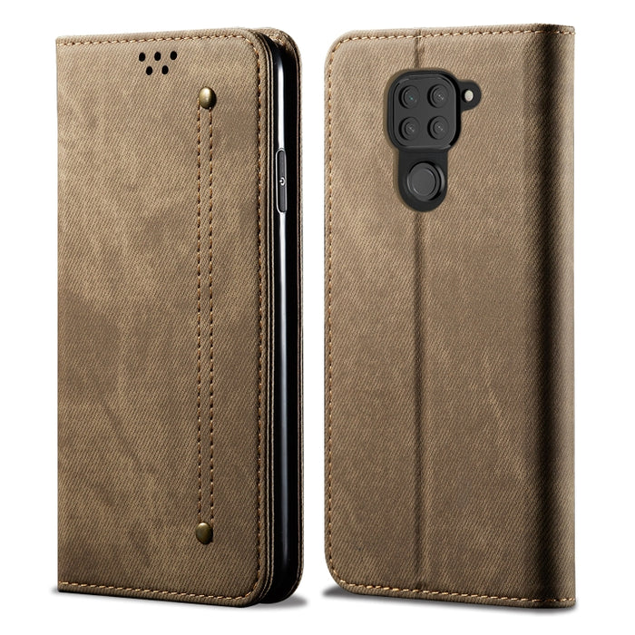 Estuche de cuero con tapa horizontal de estilo casual de textura de mezclilla con soporte y ranuras para tarjetas y billetera, For Huawei Nova 7, For Huawei Nova 7 Pro, For Huawei Nova 7 SE / P40 Lite 5G, For Huawei P Smart(2020), For Huawei Y5P       ...