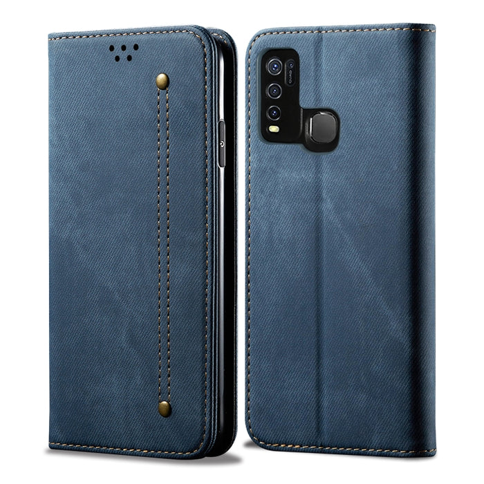 Estuche de cuero con tapa horizontal de estilo casual de textura de mezclilla con soporte y ranuras para tarjetas y billetera, For Huawei Nova 7, For Huawei Nova 7 Pro, For Huawei Nova 7 SE / P40 Lite 5G, For Huawei P Smart(2020), For Huawei Y5P       ...