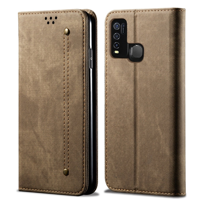Estuche de cuero con tapa horizontal de estilo casual de textura de mezclilla con soporte y ranuras para tarjetas y billetera, For Huawei Nova 7, For Huawei Nova 7 Pro, For Huawei Nova 7 SE / P40 Lite 5G, For Huawei P Smart(2020), For Huawei Y5P       ...