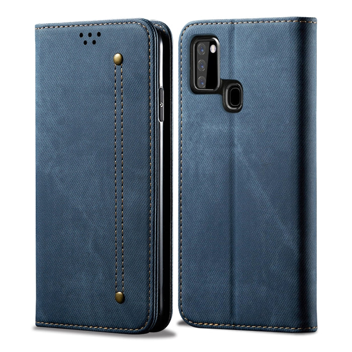 Estuche de cuero con tapa horizontal de estilo casual de textura de mezclilla con soporte y ranuras para tarjetas y billetera, For Huawei Nova 7, For Huawei Nova 7 Pro, For Huawei Nova 7 SE / P40 Lite 5G, For Huawei P Smart(2020), For Huawei Y5P       ...