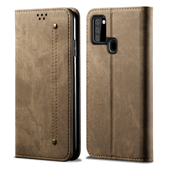 Estuche de cuero con tapa horizontal de estilo casual de textura de mezclilla con soporte y ranuras para tarjetas y billetera, For Huawei Nova 7, For Huawei Nova 7 Pro, For Huawei Nova 7 SE / P40 Lite 5G, For Huawei P Smart(2020), For Huawei Y5P       ...