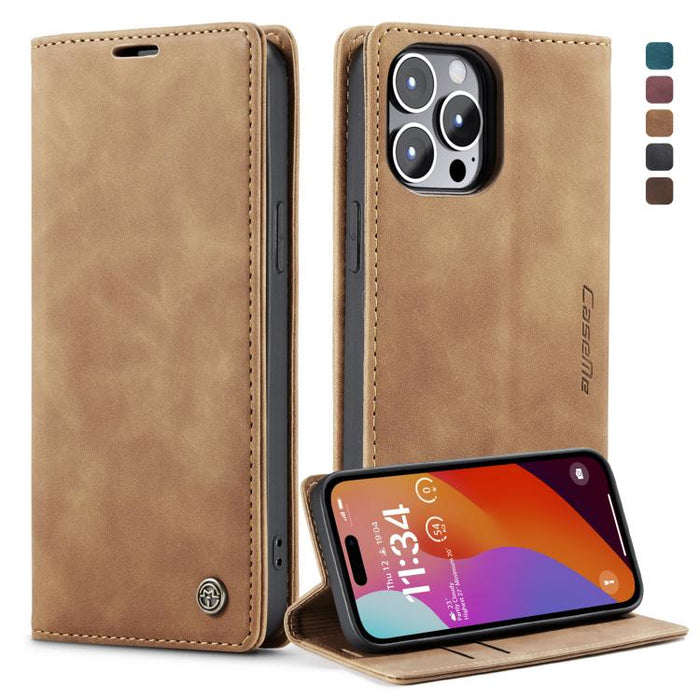 CaseMe 013 Funda de teléfono de cuero con tapa horizontal multifuncional, For iPhone 15 Pro Max, For iPhone 15 Pro, For iPhone 15 Plus, For iPhone 15