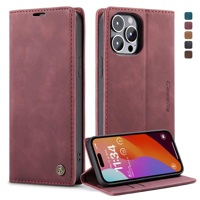 CaseMe 013 Funda de teléfono de cuero con tapa horizontal multifuncional, For iPhone 15 Pro Max, For iPhone 15 Pro, For iPhone 15 Plus, For iPhone 15
