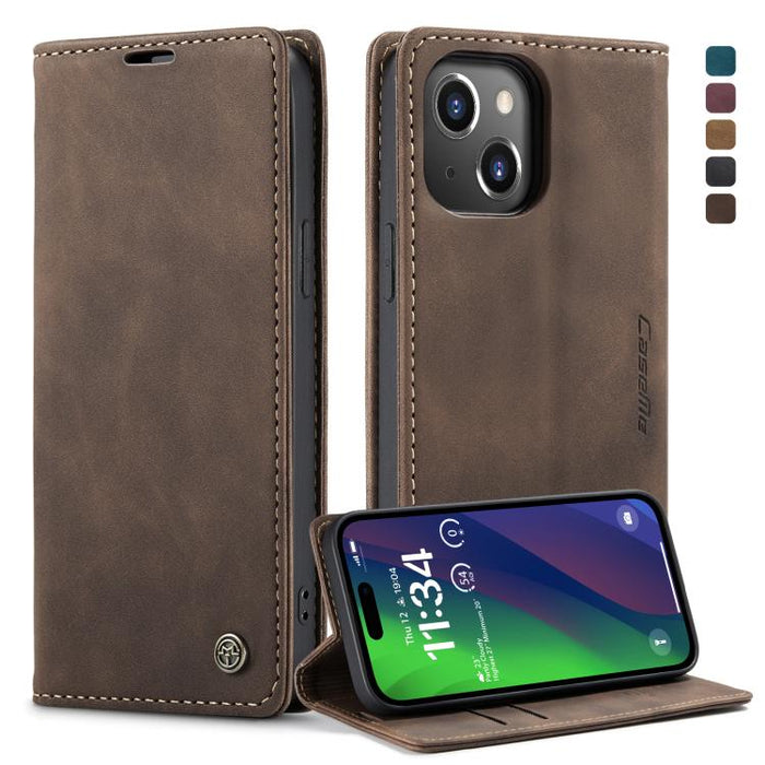 CaseMe 013 Funda de teléfono de cuero con tapa horizontal multifuncional, For iPhone 15 Pro Max, For iPhone 15 Pro, For iPhone 15 Plus, For iPhone 15