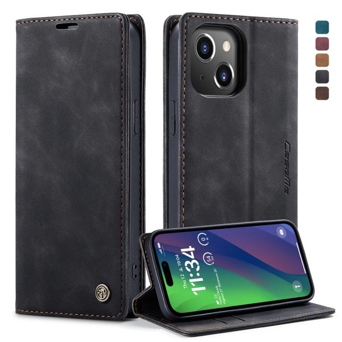 CaseMe 013 Funda de teléfono de cuero con tapa horizontal multifuncional, For iPhone 15 Pro Max, For iPhone 15 Pro, For iPhone 15 Plus, For iPhone 15