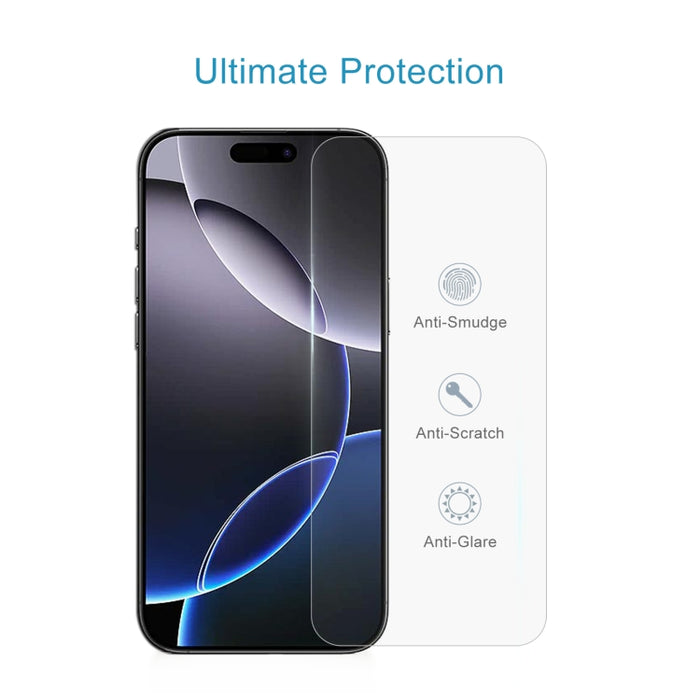 Película de vidrio templado 2.5D 9H de 0,26 mm, For iPhone 16 Pro Max, For iPhone 16 Pro, For iPhone 16 Plus, For iPhone 16, For iPhone 15 Plus / 15 Pro Max, For iPhone 15 / 15 Pro