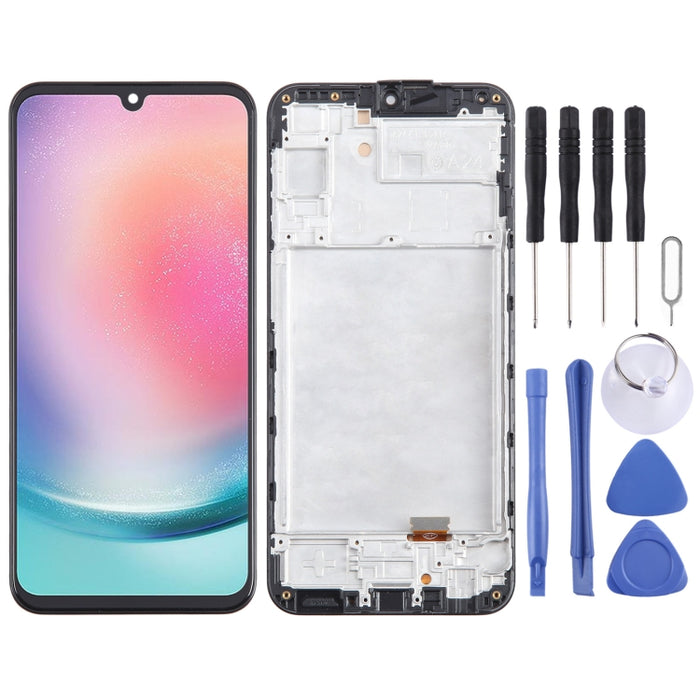 Montaje completo del digitalizador de pantalla LCD TFT con marco