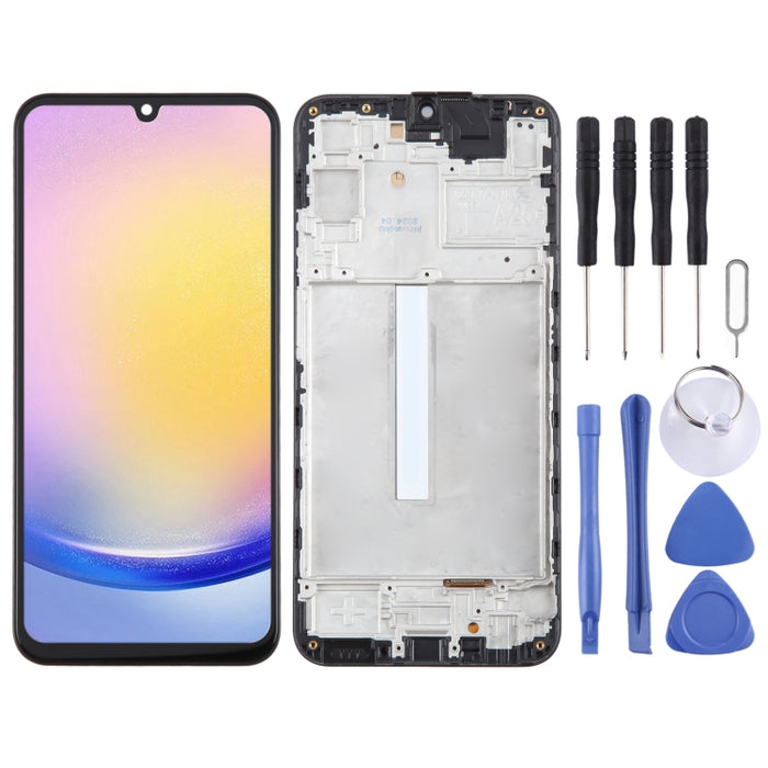 Montaje completo del digitalizador de pantalla LCD TFT con marco