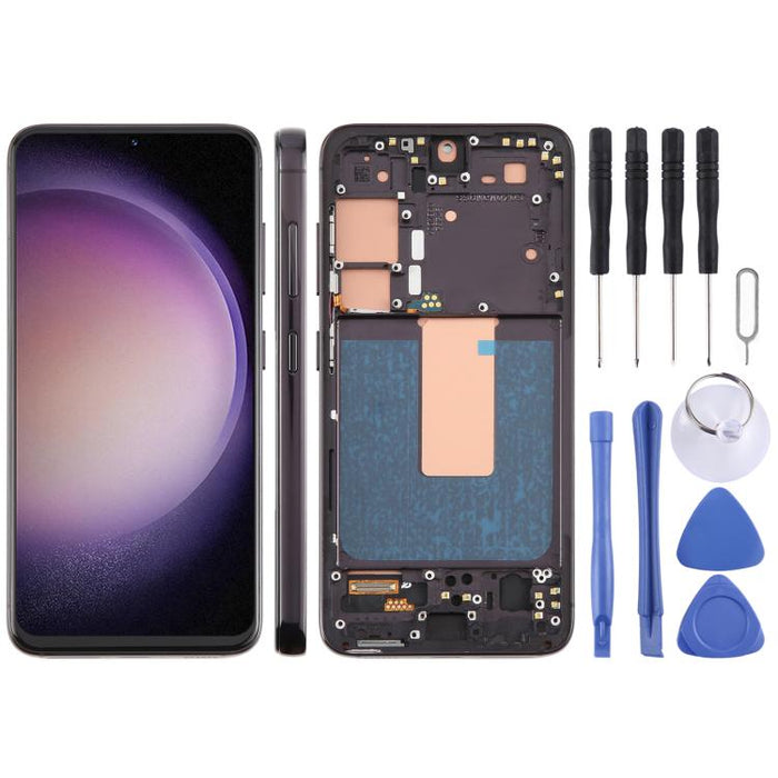 Montaje completo del digitalizador de pantalla LCD TFT con marco