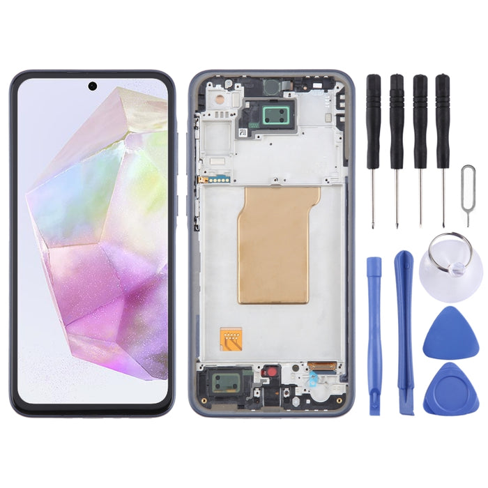 Montaje completo del digitalizador de pantalla LCD TFT con marco