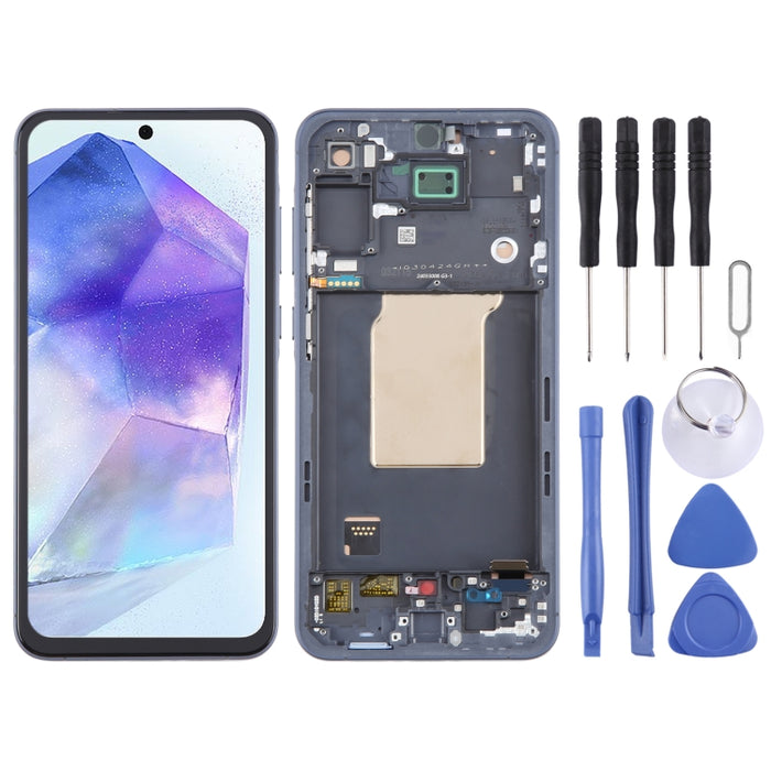 Montaje completo del digitalizador de pantalla LCD TFT con marco