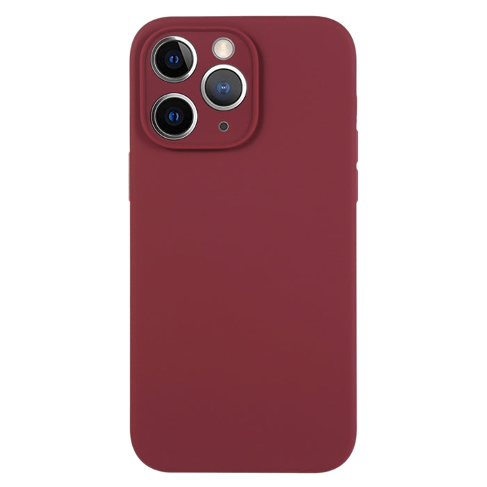 Caja del teléfono del poro fino del silicón líquido del color puro, For iPhone 11 Pro Max, For iPhone 11