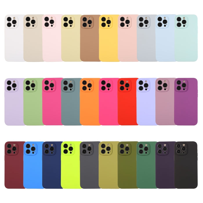 Caja del teléfono del poro fino del silicón líquido del color puro, For iPhone 11 Pro Max, For iPhone 11