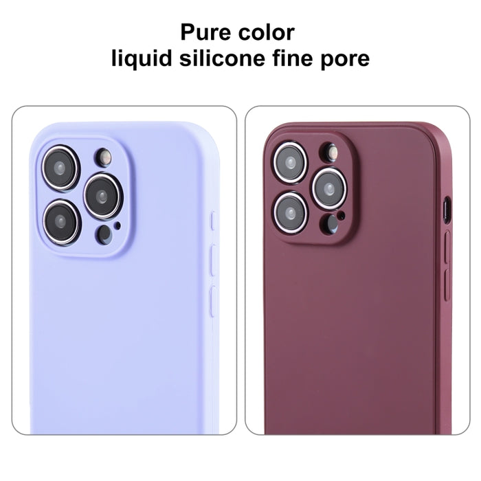 Caja del teléfono del poro fino del silicón líquido del color puro, For iPhone 11 Pro Max, For iPhone 11