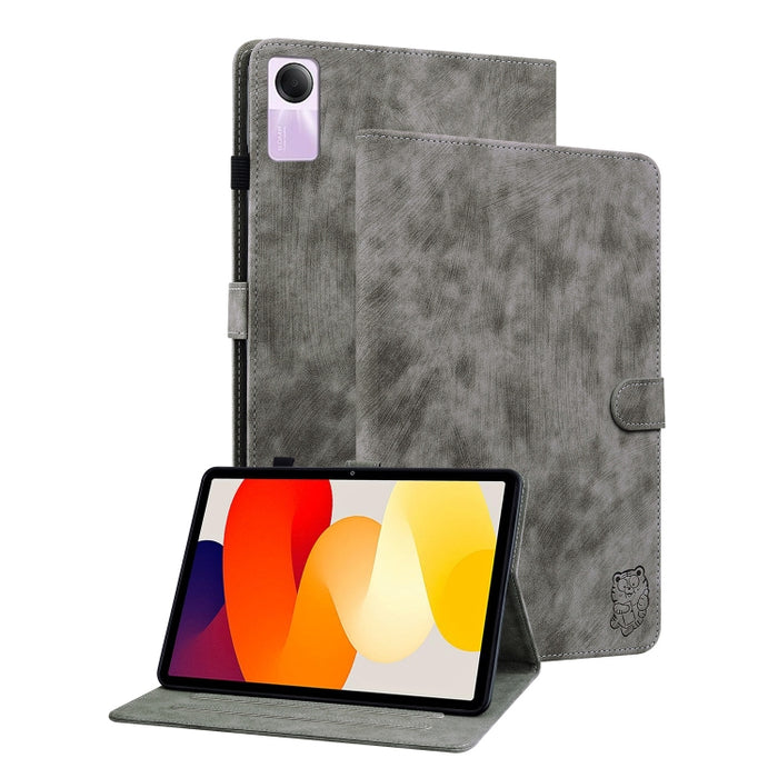 Funda para tableta de cuero con tapa y patrón de tigre, For Xiaomi Redmi K Pad 8.8 inch, For Redmi Pad 2 / Redmi Pad SE 11 2025, For Xiaomi Pad 7 / Pad 7 Pro, For Xiaomi Redmi Pad SE 8.7, For Xiaomi Redmi Pad Pro 12.1, For Xiaomi Redmi Pad SE 11 inch