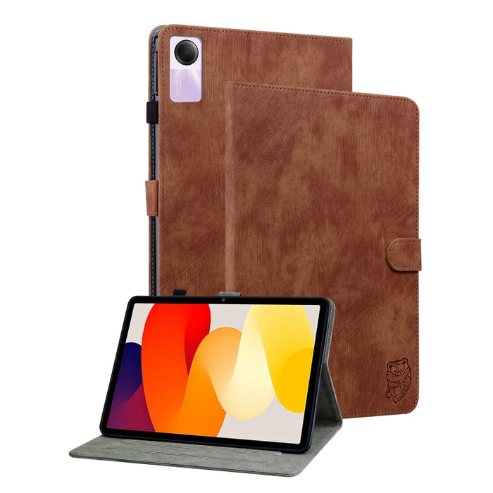 Funda para tableta de cuero con tapa y patrón de tigre, For Xiaomi Redmi K Pad 8.8 inch, For Redmi Pad 2 / Redmi Pad SE 11 2025, For Xiaomi Pad 7 / Pad 7 Pro, For Xiaomi Redmi Pad SE 8.7, For Xiaomi Redmi Pad Pro 12.1, For Xiaomi Redmi Pad SE 11 inch