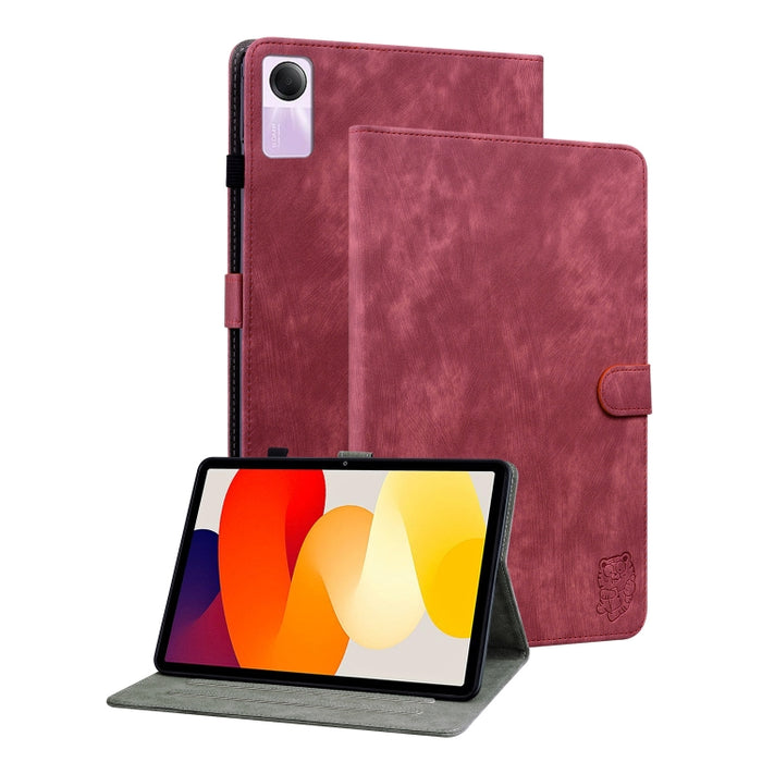 Funda para tableta de cuero con tapa y patrón de tigre, For Xiaomi Redmi K Pad 8.8 inch, For Redmi Pad 2 / Redmi Pad SE 11 2025, For Xiaomi Pad 7 / Pad 7 Pro, For Xiaomi Redmi Pad SE 8.7, For Xiaomi Redmi Pad Pro 12.1, For Xiaomi Redmi Pad SE 11 inch