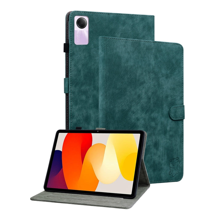 Funda para tableta de cuero con tapa y patrón de tigre, For Xiaomi Redmi K Pad 8.8 inch, For Redmi Pad 2 / Redmi Pad SE 11 2025, For Xiaomi Pad 7 / Pad 7 Pro, For Xiaomi Redmi Pad SE 8.7, For Xiaomi Redmi Pad Pro 12.1, For Xiaomi Redmi Pad SE 11 inch