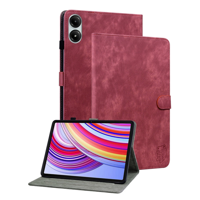 Funda para tableta de cuero con tapa y patrón de tigre, For Xiaomi Redmi K Pad 8.8 inch, For Redmi Pad 2 / Redmi Pad SE 11 2025, For Xiaomi Pad 7 / Pad 7 Pro, For Xiaomi Redmi Pad SE 8.7, For Xiaomi Redmi Pad Pro 12.1, For Xiaomi Redmi Pad SE 11 inch