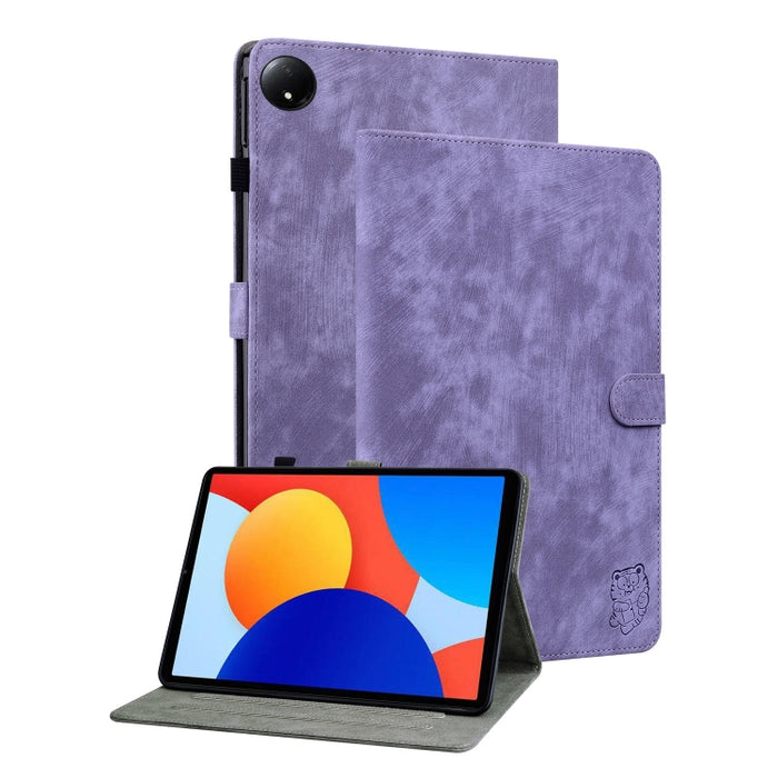 Funda para tableta de cuero con tapa y patrón de tigre, For Xiaomi Redmi K Pad 8.8 inch, For Redmi Pad 2 / Redmi Pad SE 11 2025, For Xiaomi Pad 7 / Pad 7 Pro, For Xiaomi Redmi Pad SE 8.7, For Xiaomi Redmi Pad Pro 12.1, For Xiaomi Redmi Pad SE 11 inch